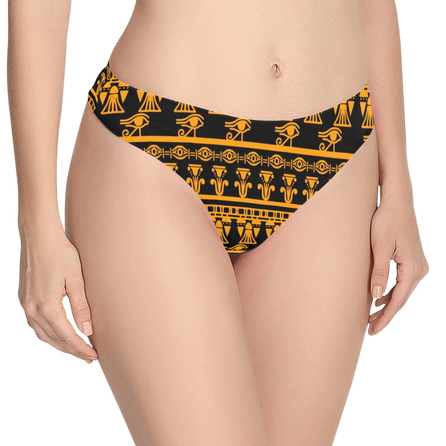 Eye of Horus Tribal Egypt Pattern Women's Thongs