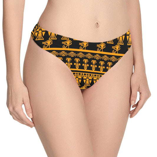 Eye of Horus Tribal Egypt Pattern Women's Thongs