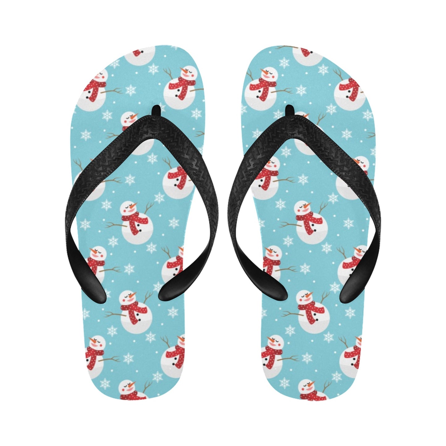 Snowman Print Design LKS304 Flip Flops