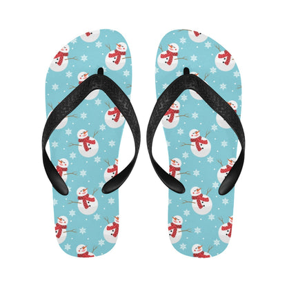 Snowman Print Design LKS304 Flip Flops