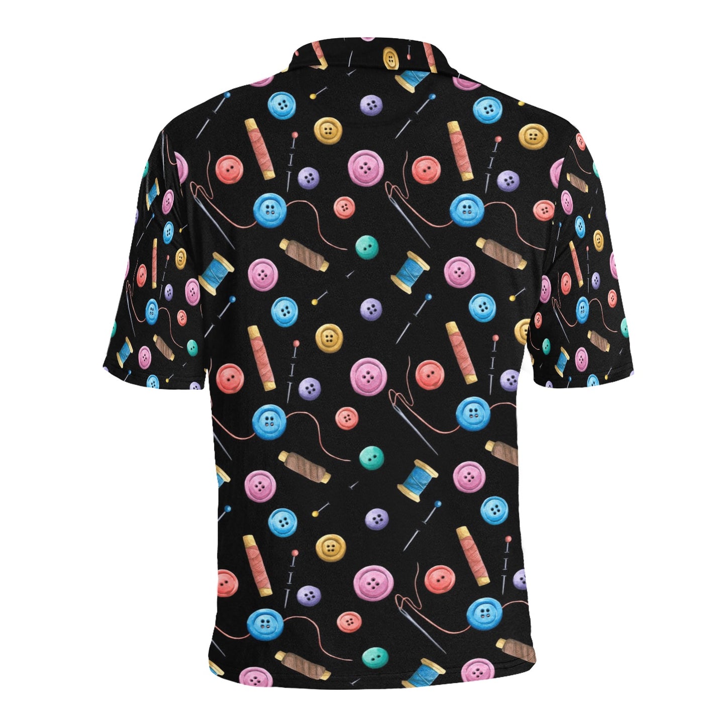 Sewing Print Design LKS309 Men Polo Shirt