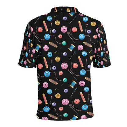 Sewing Print Design LKS309 Men Polo Shirt