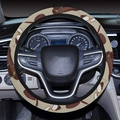 Steampunk Hat Print Design LKS301 Steering Wheel Cover with Elastic Edge