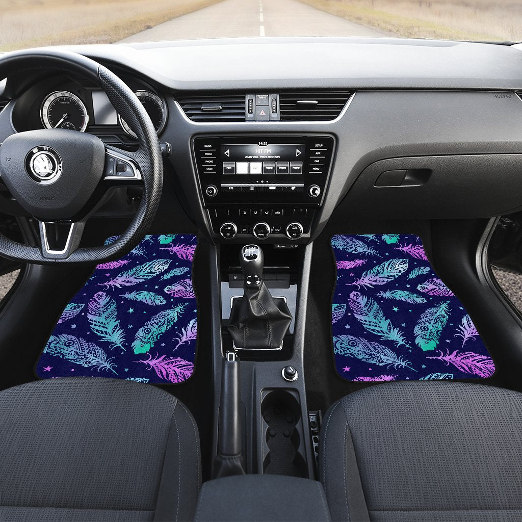 Feather Aztec Design Print Car Floor Mats