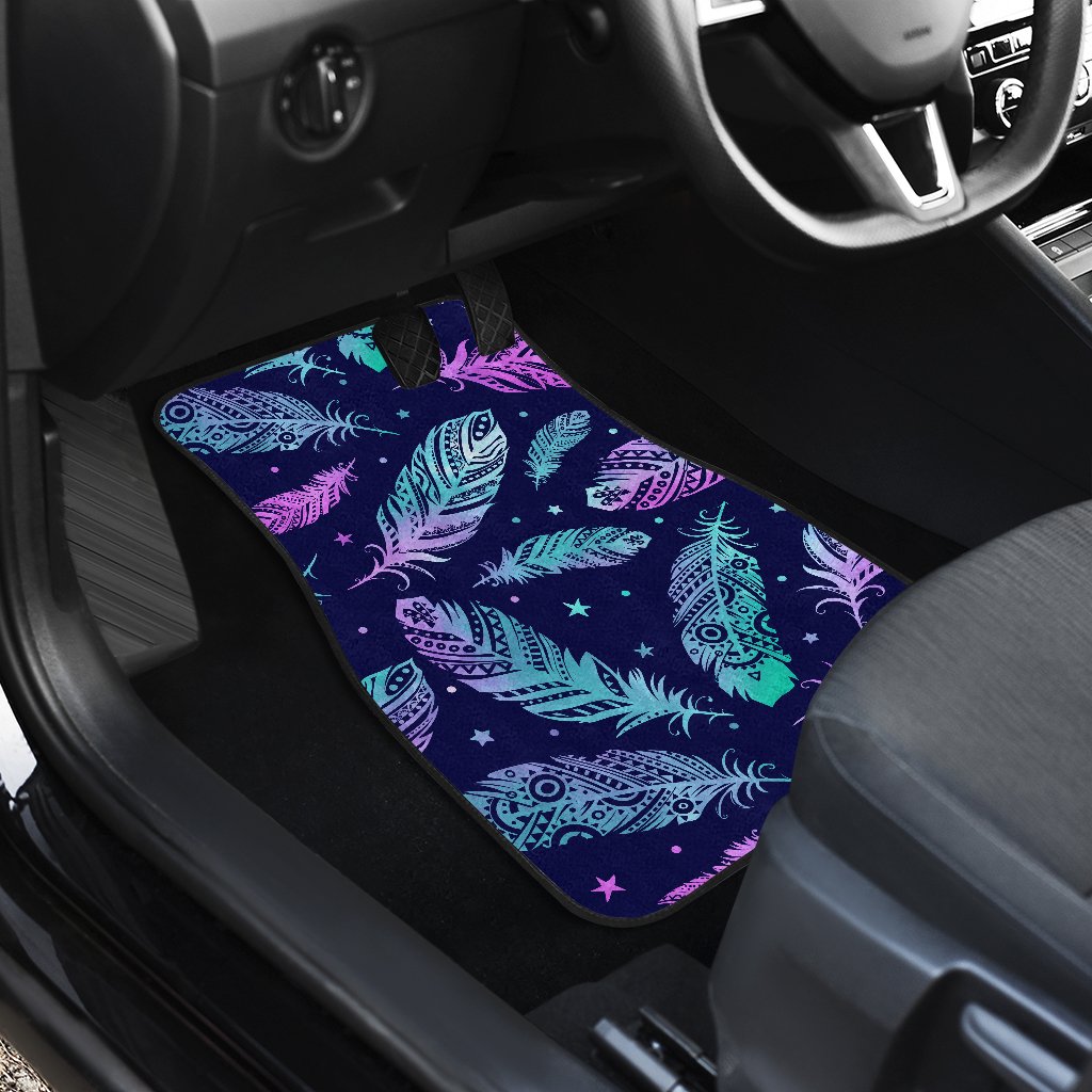 Feather Aztec Design Print Car Floor Mats