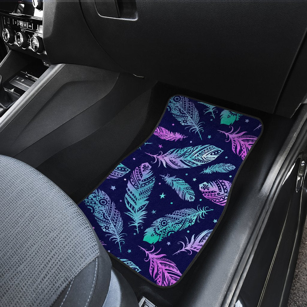 Feather Aztec Design Print Car Floor Mats