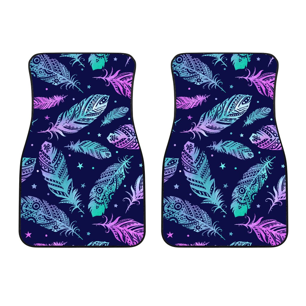 Feather Aztec Design Print Car Floor Mats