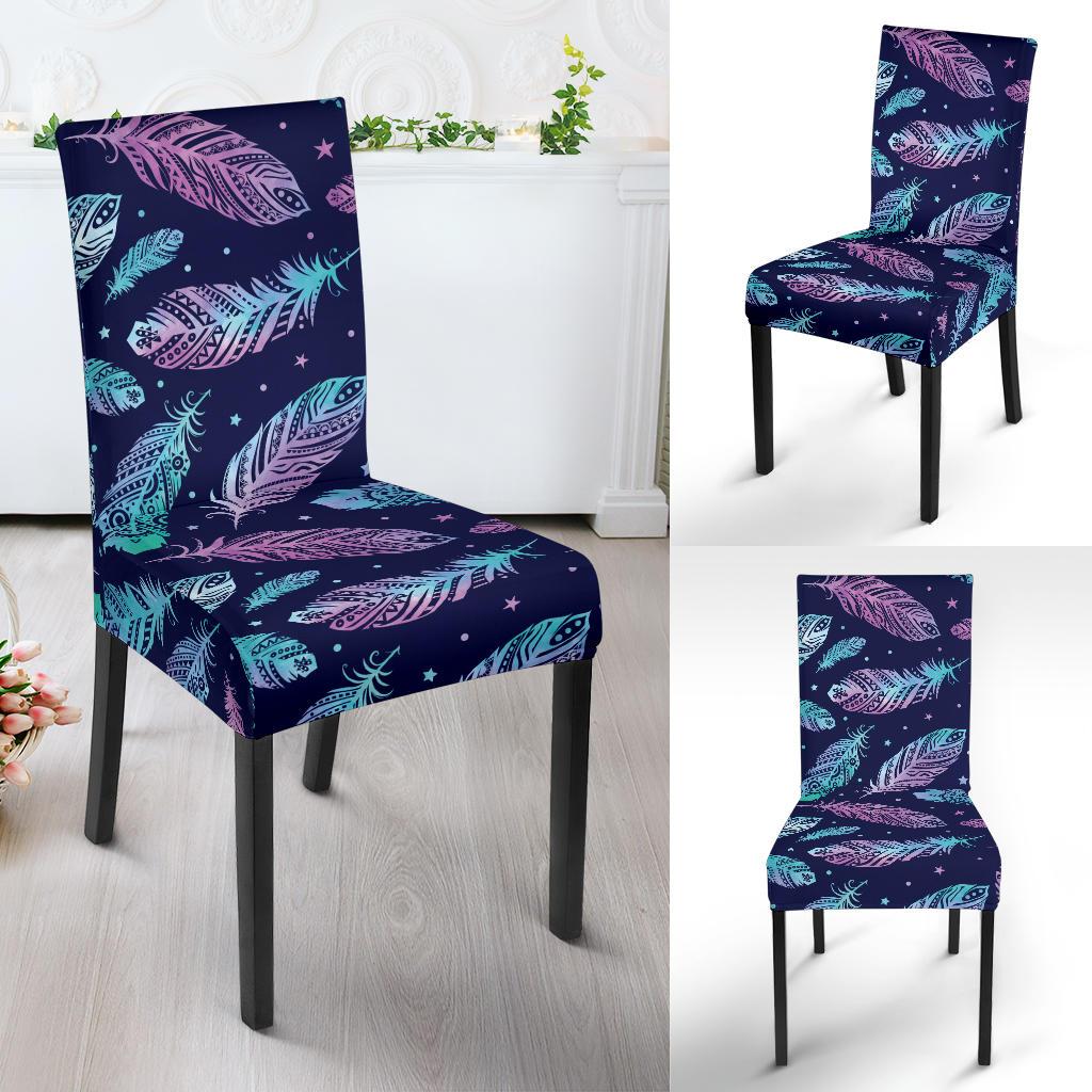 Feather Aztec Design Print Dinning Chair Slipper-JTAMIGO.COM