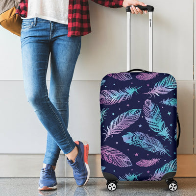 Feather Aztec Design Print Luggage Cover Protector