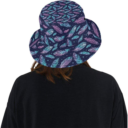 Feather Aztec Design Print Unisex Bucket Hat