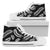 Feather Black White Design Print Women High Top Shoes