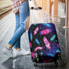 Feather Colorful Boho Design Print Luggage Cover Protector