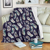 Feather Vintage Boho Design Print Fleece Blanket