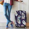 Feather Vintage Boho Design Print Luggage Cover Protector