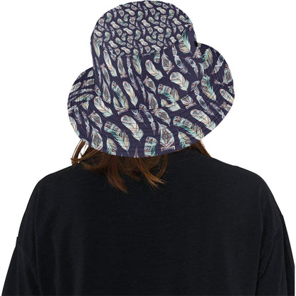 Feather Vintage Boho Design Print Unisex Bucket Hat