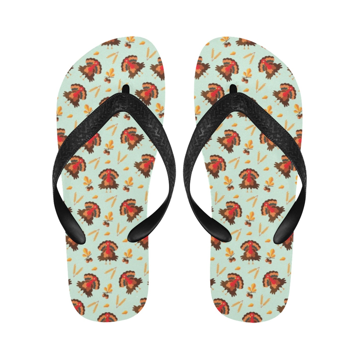 Thanksgiving Print Design LKS309 Flip Flops