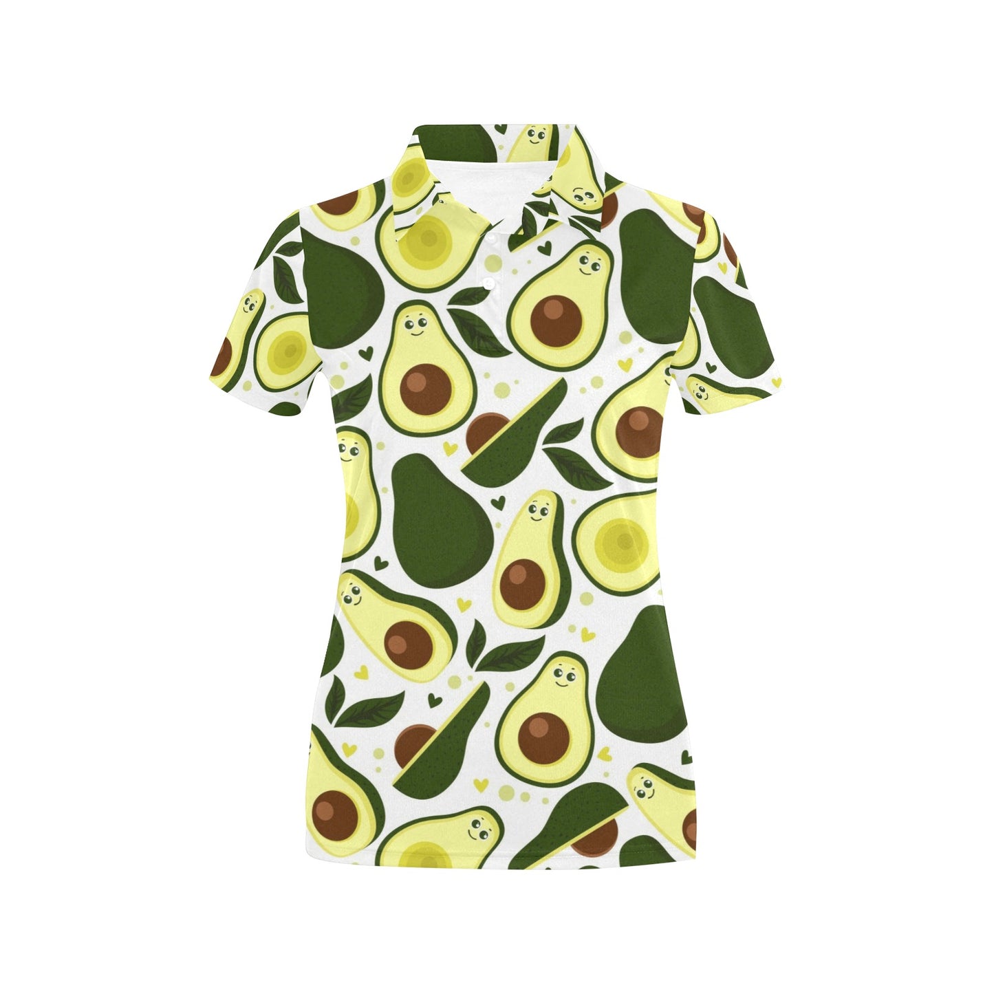 Avocado Pattern Print Design AC06 Women's Polo Shirt
