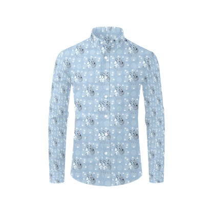 Scottish Terriers Print Design LKS308 Men's Long Sleeve Dress Shirt