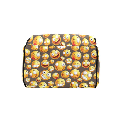 Smiley Face Emoji Print Design LKS303 Diaper Bag Backpack