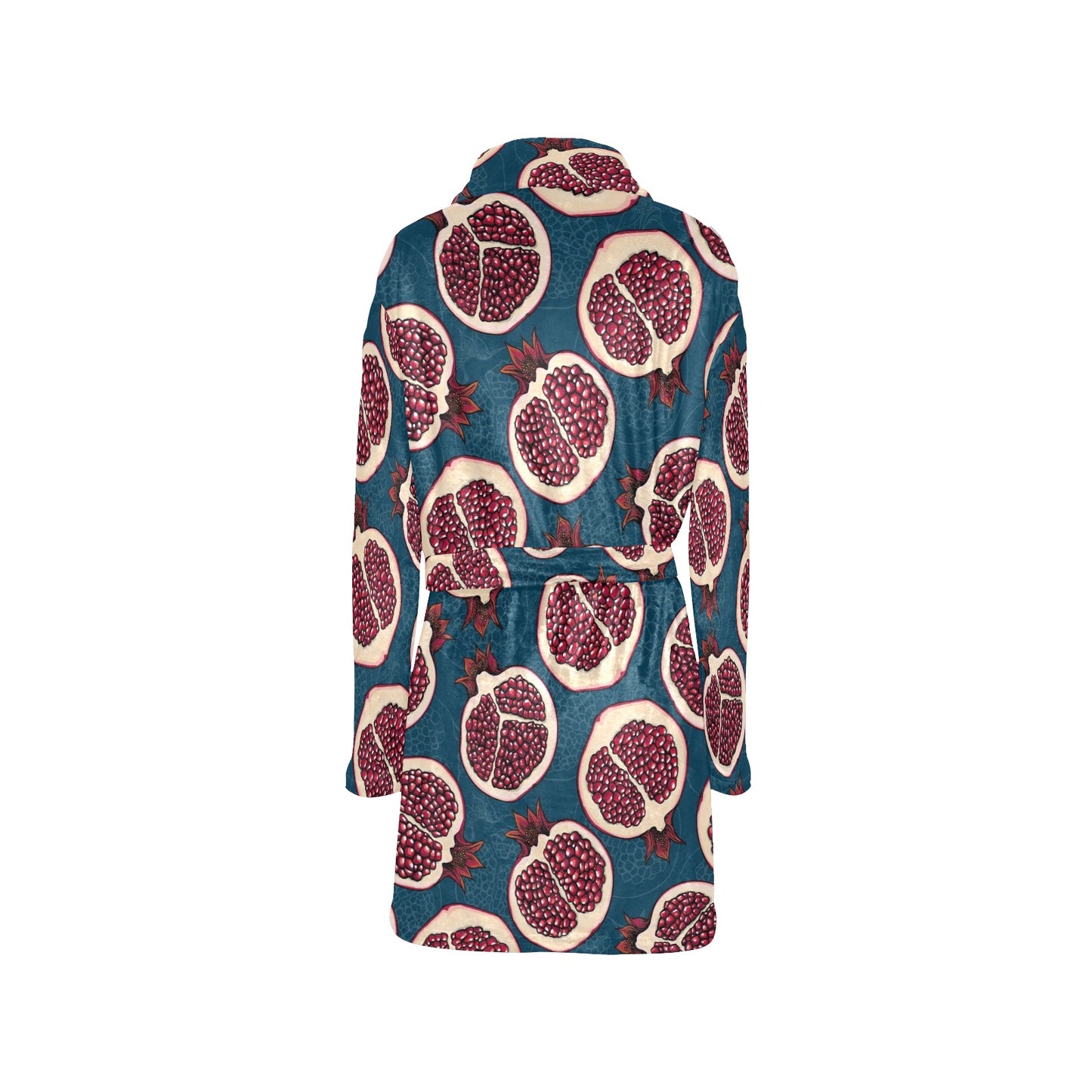 Pomegranate Pattern Print Design PG02 Women's Fleece Robe