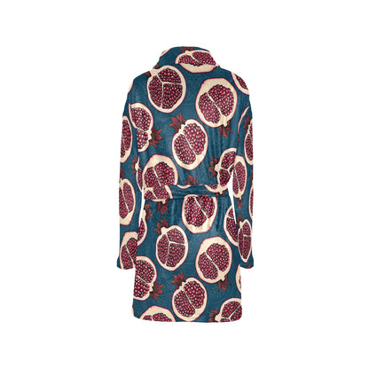 Pomegranate Pattern Print Design PG02 Women's Fleece Robe