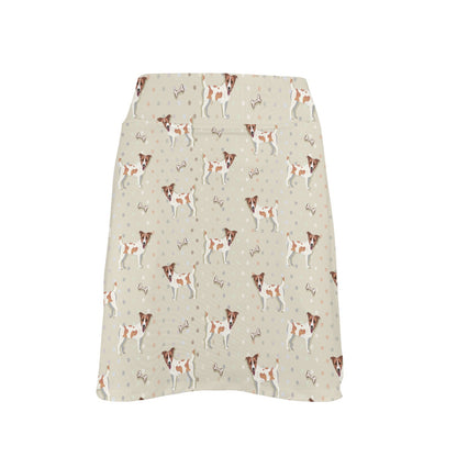 Russell Terriers With Bone Print Design LKS302 17" Golf & Pickleball Skort with Pockets