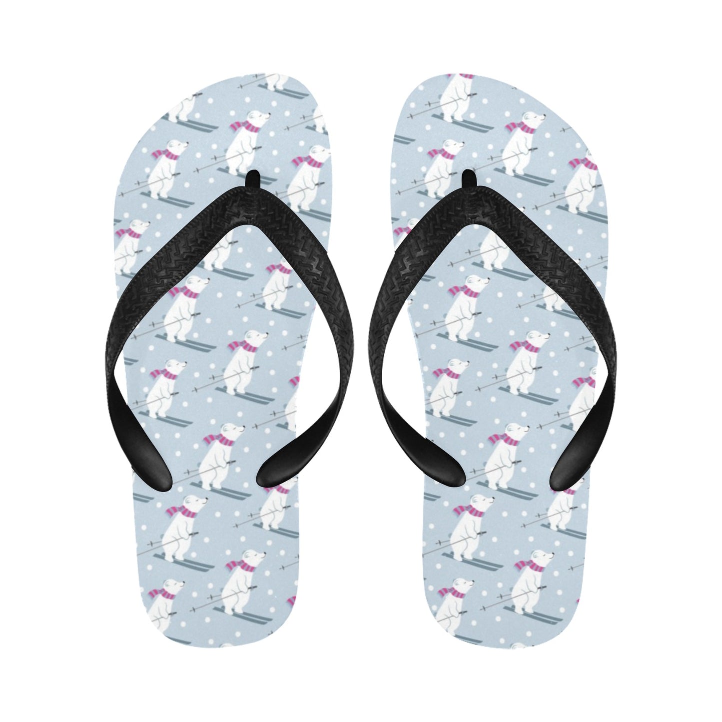 Ski Print Design LKS307 Flip Flops