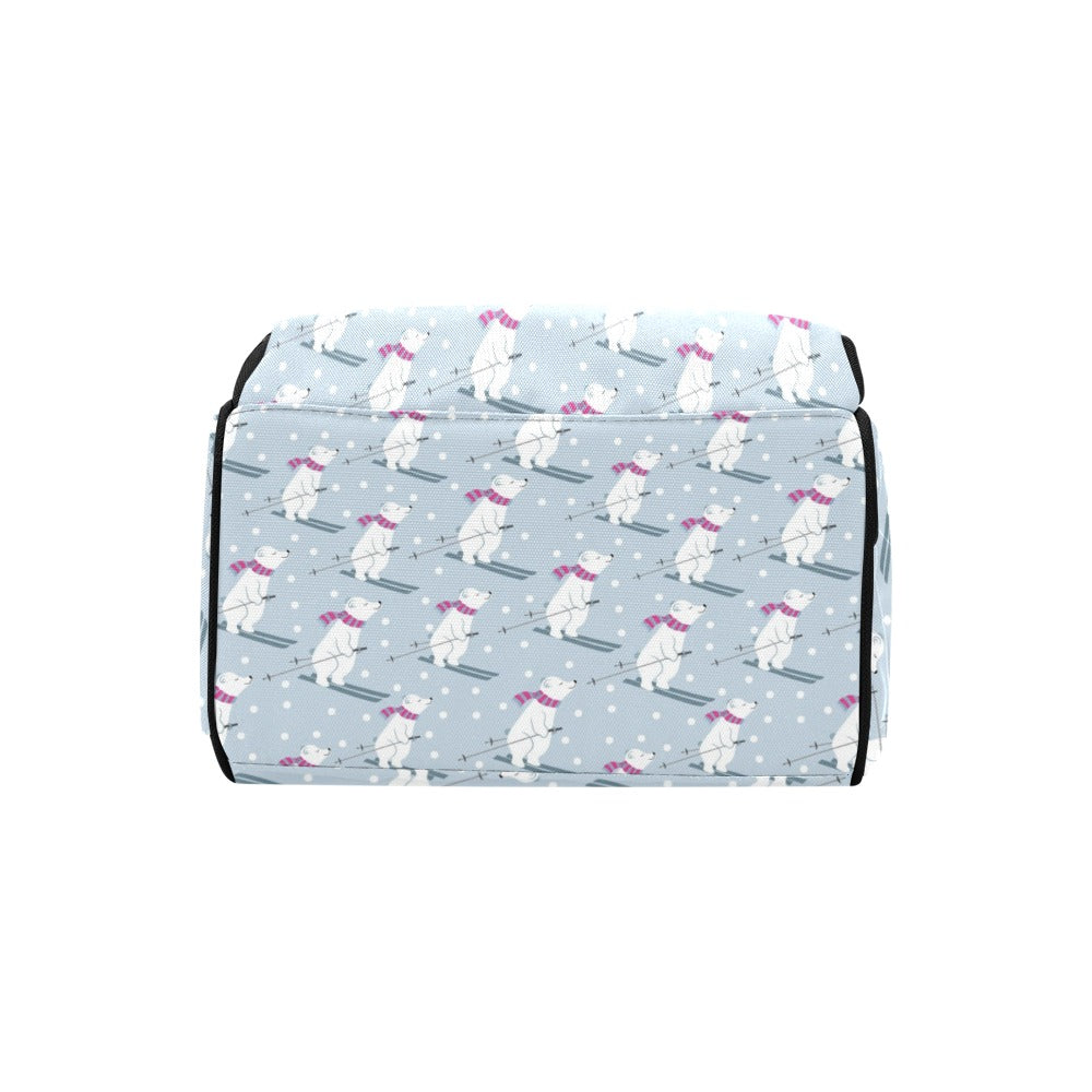 Ski Print Design LKS307 Diaper Bag Backpack
