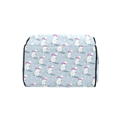 Ski Print Design LKS307 Diaper Bag Backpack