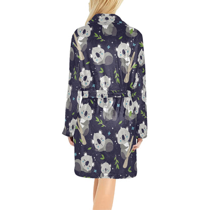 Koala Pattern Print Design 04 Women's Fleece Robe