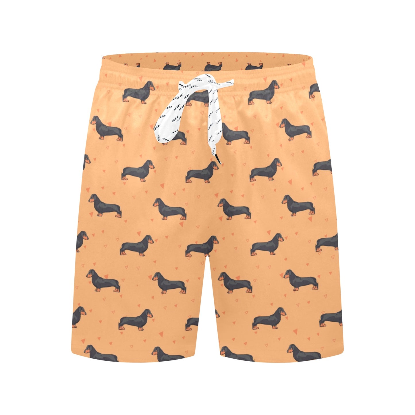 Dachshund Draw Print Pattern Men's Swim Trunks Beach Shorts