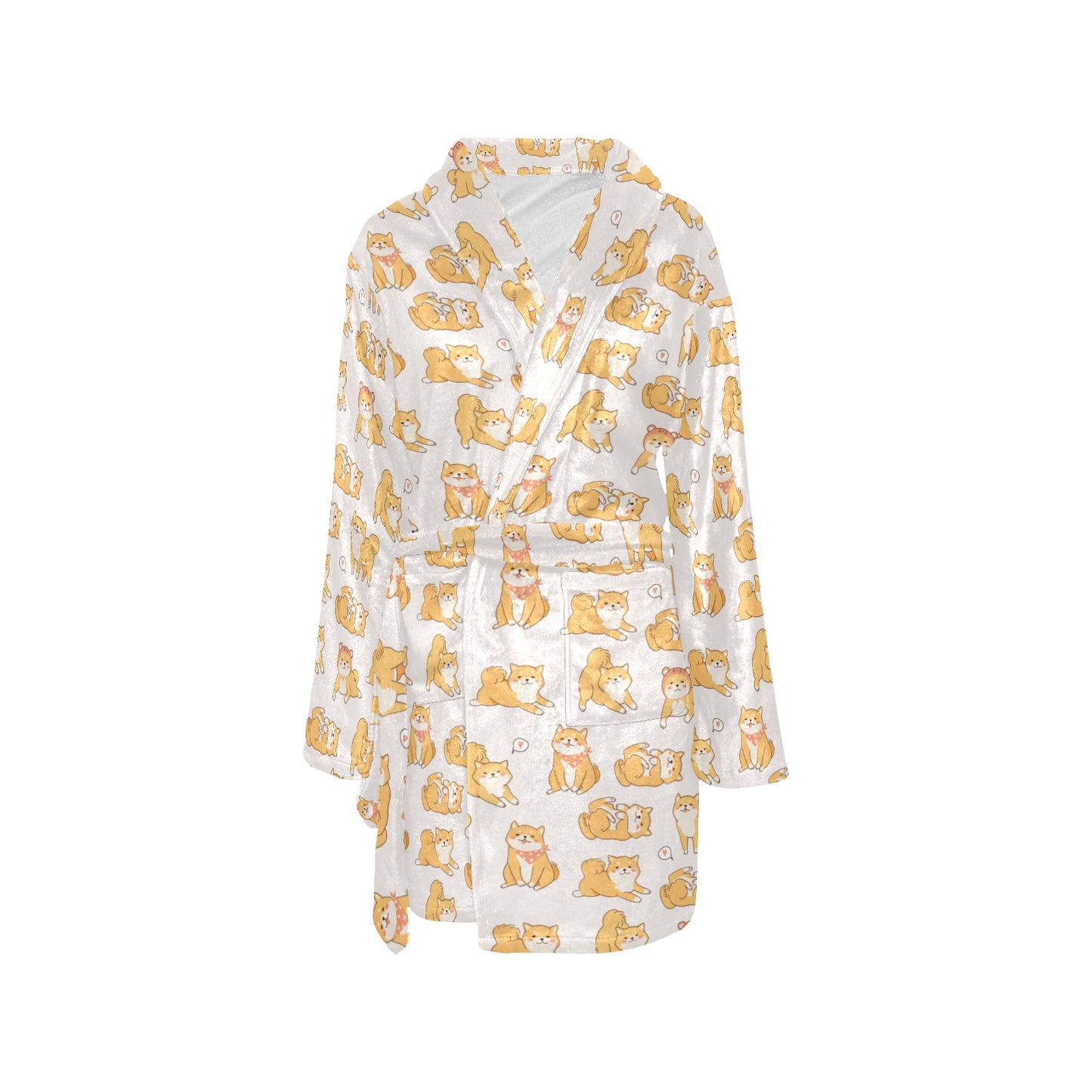Shiba Inu Print Design LKS308 Women's Fleece Robe