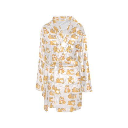 Shiba Inu Print Design LKS308 Women's Fleece Robe