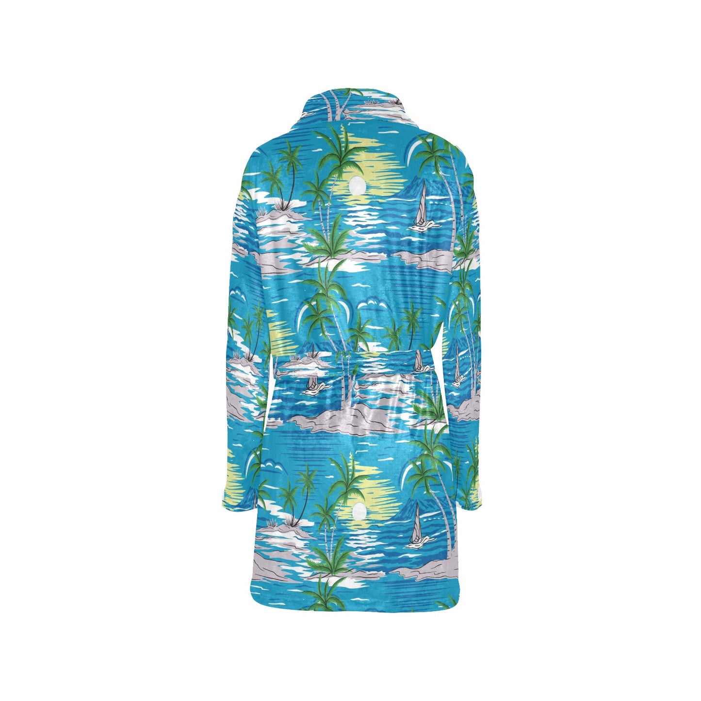 Palm Tree Beach Women's Fleece Robe