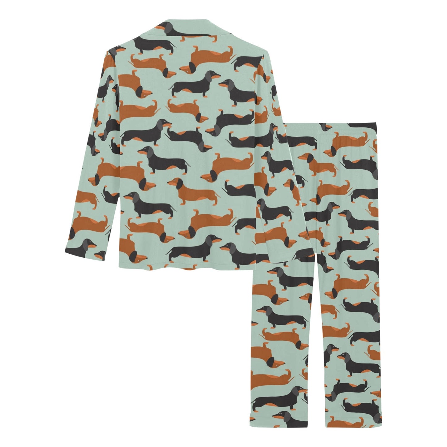 Dachshund Cute Print Pattern Women's Long Pajama Set