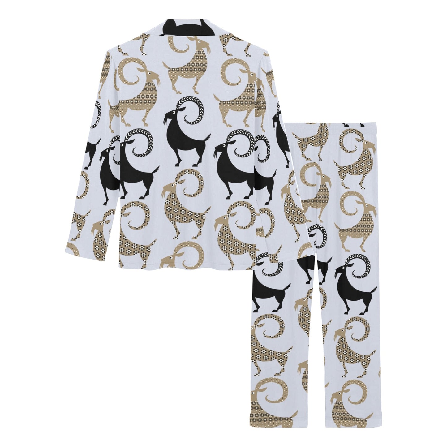 Goat Pattern Print Design 03 Women's Long Pajama Set