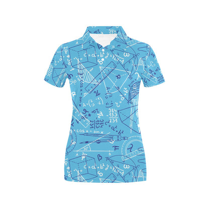 Math Pattern Print Design 02 Women's Polo Shirt