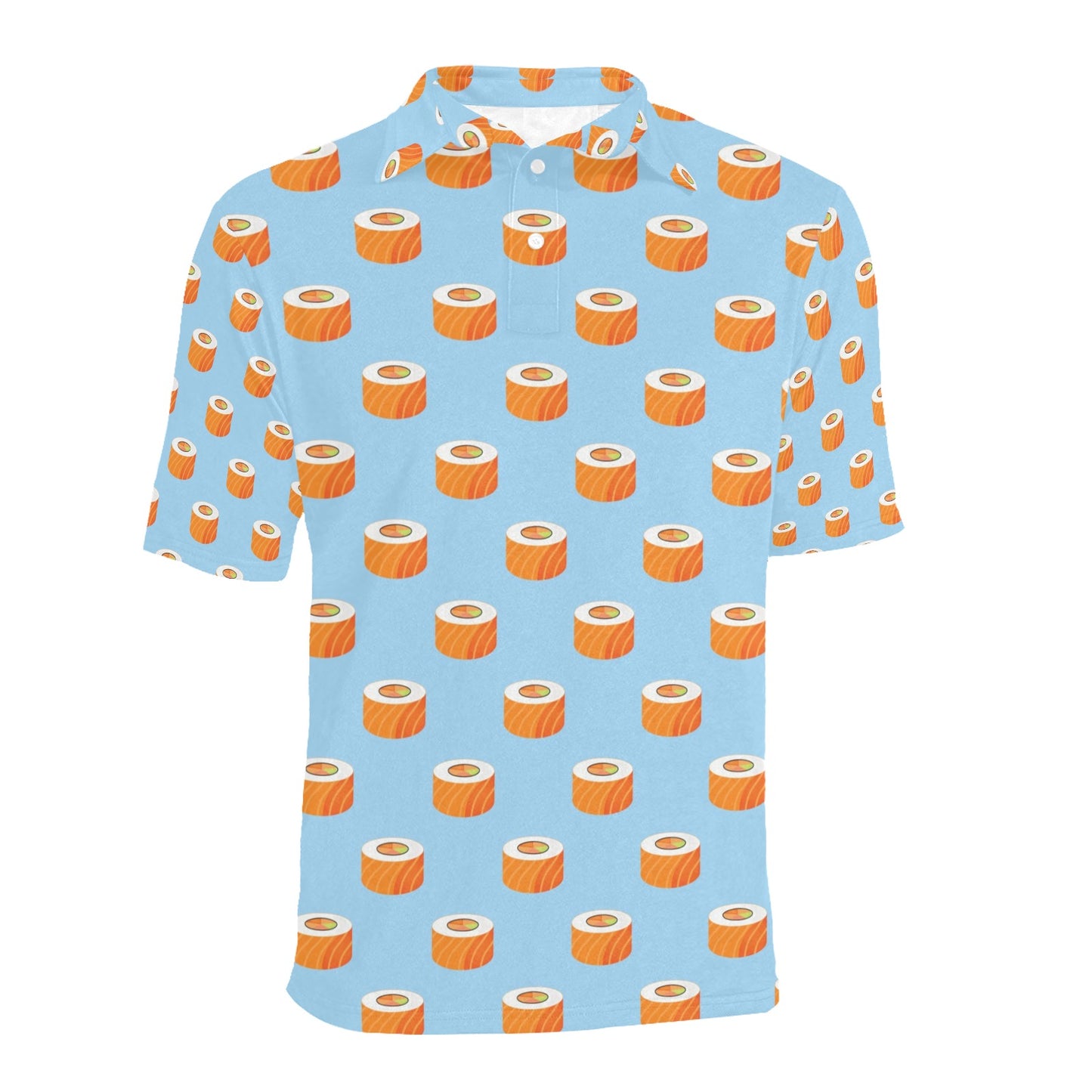 Salmon Sushi Print Design LKS307 Men Polo Shirt
