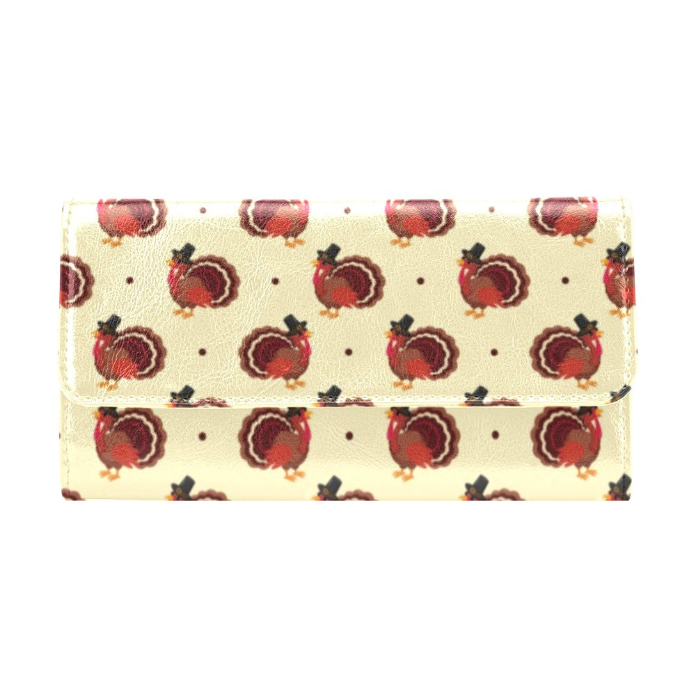Thanksgiving Print Design LKS3010 Women's Trifold Wallet