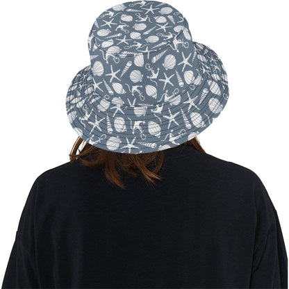 Seashell Print Design LKS306 Unisex Bucket Hat