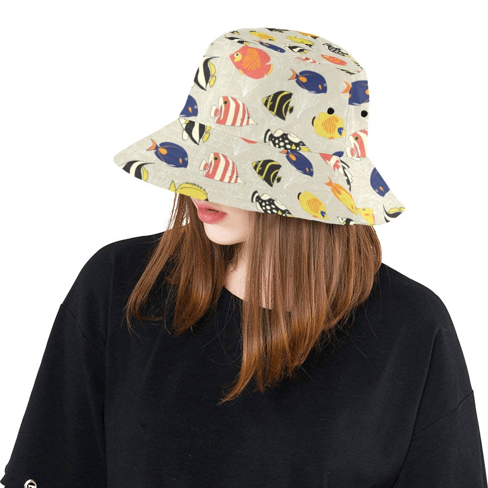 Angelfish Print Design LKS401 Unisex Bucket Hat