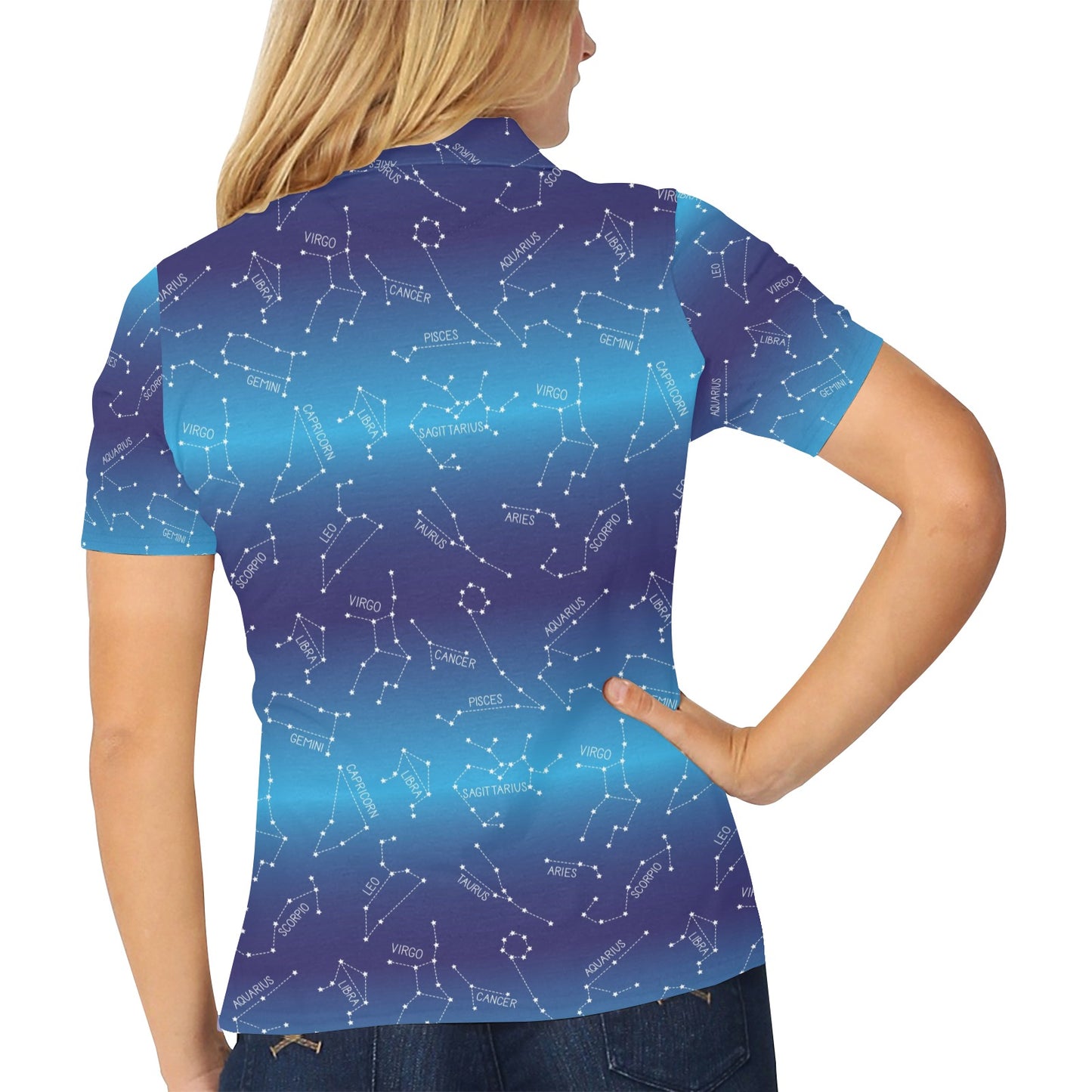 Virgo Print Design LKS302 Women's Polo Shirt