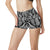 Fern Leave Black White Print Pattern High Waisted Spandex Shorts-JTAMIGO.COM