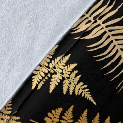 Fern Leave Bright Print Pattern Fleece Blanket