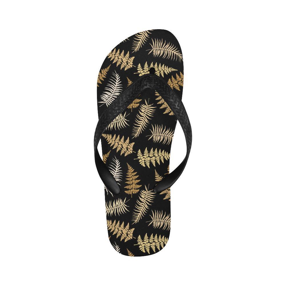 Fern Leave Bright Print Pattern Flip Flops-JTAMIGO.COM