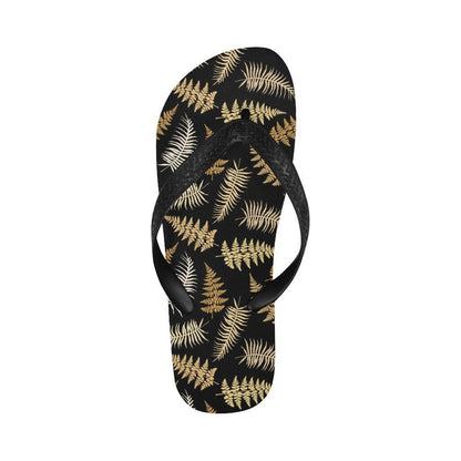Fern Leave Bright Print Pattern Flip Flops-JTAMIGO.COM