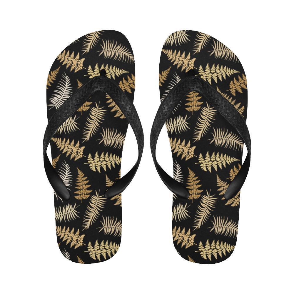 Fern Leave Bright Print Pattern Flip Flops-JTAMIGO.COM