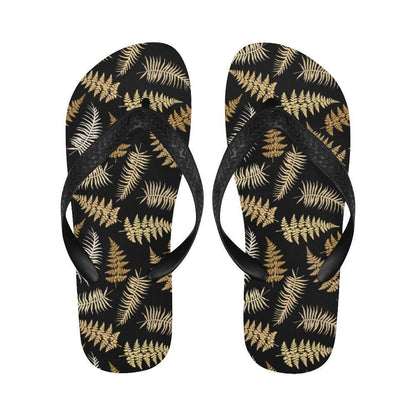 Fern Leave Bright Print Pattern Flip Flops-JTAMIGO.COM