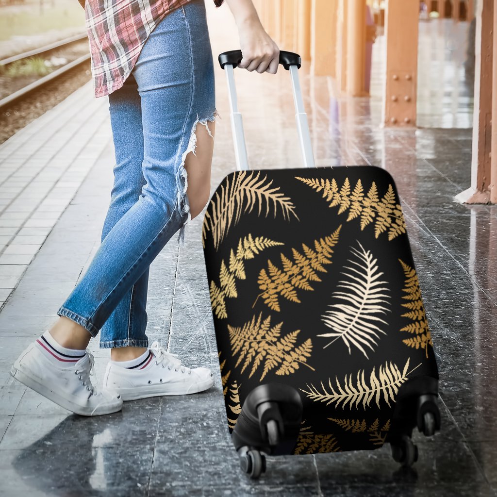 Fern Leave Bright Print Pattern Luggage Cover Protector