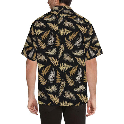 Fern Leave Bright Print Pattern Men Aloha Hawaiian Shirt
